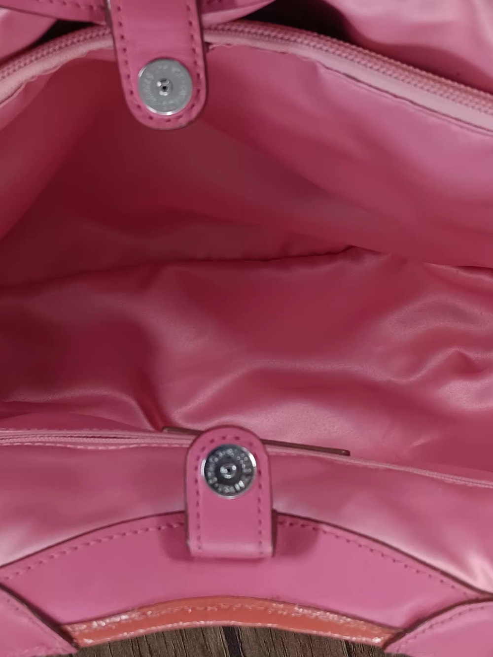 Coach Bleeker Signature Tote with Pink Trim & Floral Appliqués - Picture 8 of 9